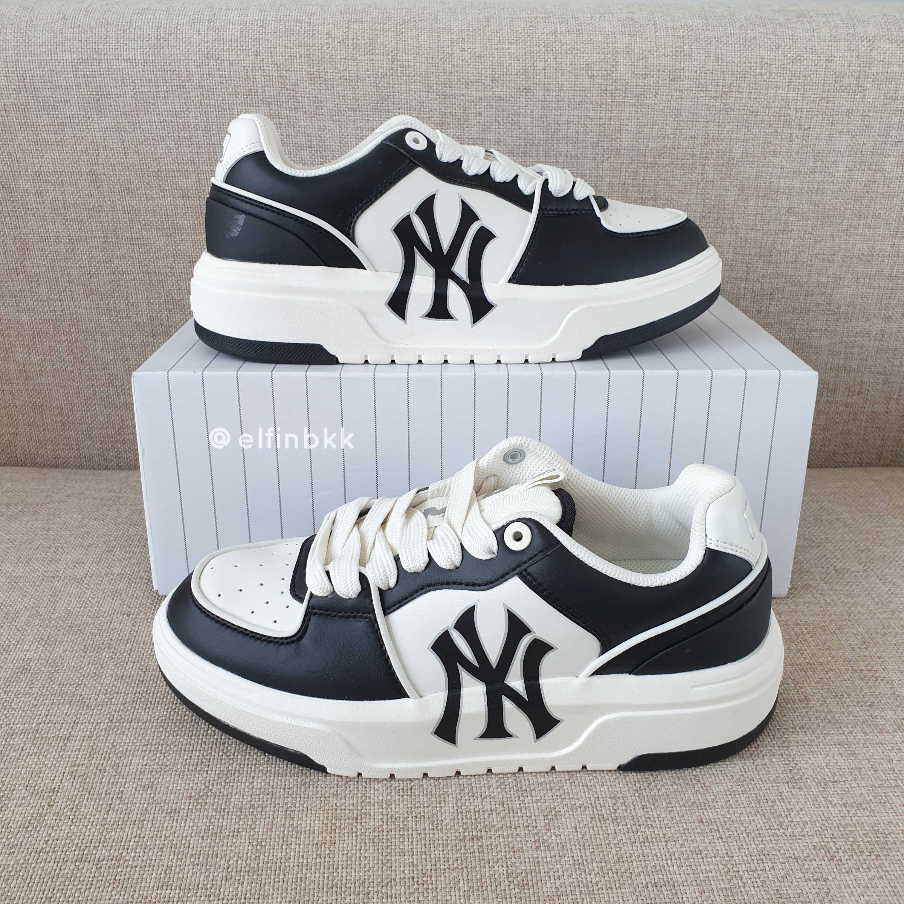 🚨Clearance Sale🚨 MLB Chunky Liner NY  รองเท้าสีขาว สีดำ แพนด้า