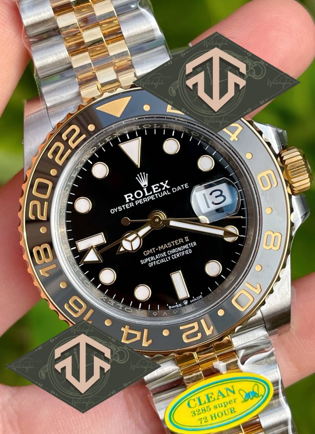 Rolex GMT-Master II “Black-Grey”Yellowgold Twotone Jubilee Ref.126713grnr Clean V3
