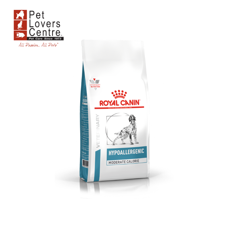 ROYAL CANIN (DR.) สุนัขประกอบการรักษาภาวะภูมิแพ้อาหาร เม็ด HYPOALLERGENIC MODERATE CALORIE 1.5kg