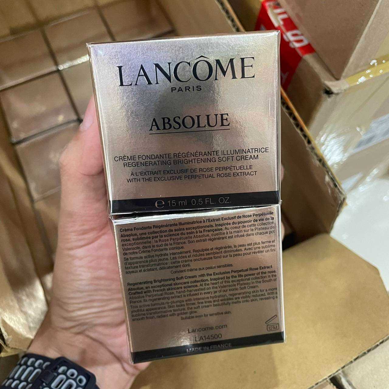 ครีมบำรุงผิวหน้า Lancome Absolue Soft Cream With Grand Rose Extracts 15ml. 