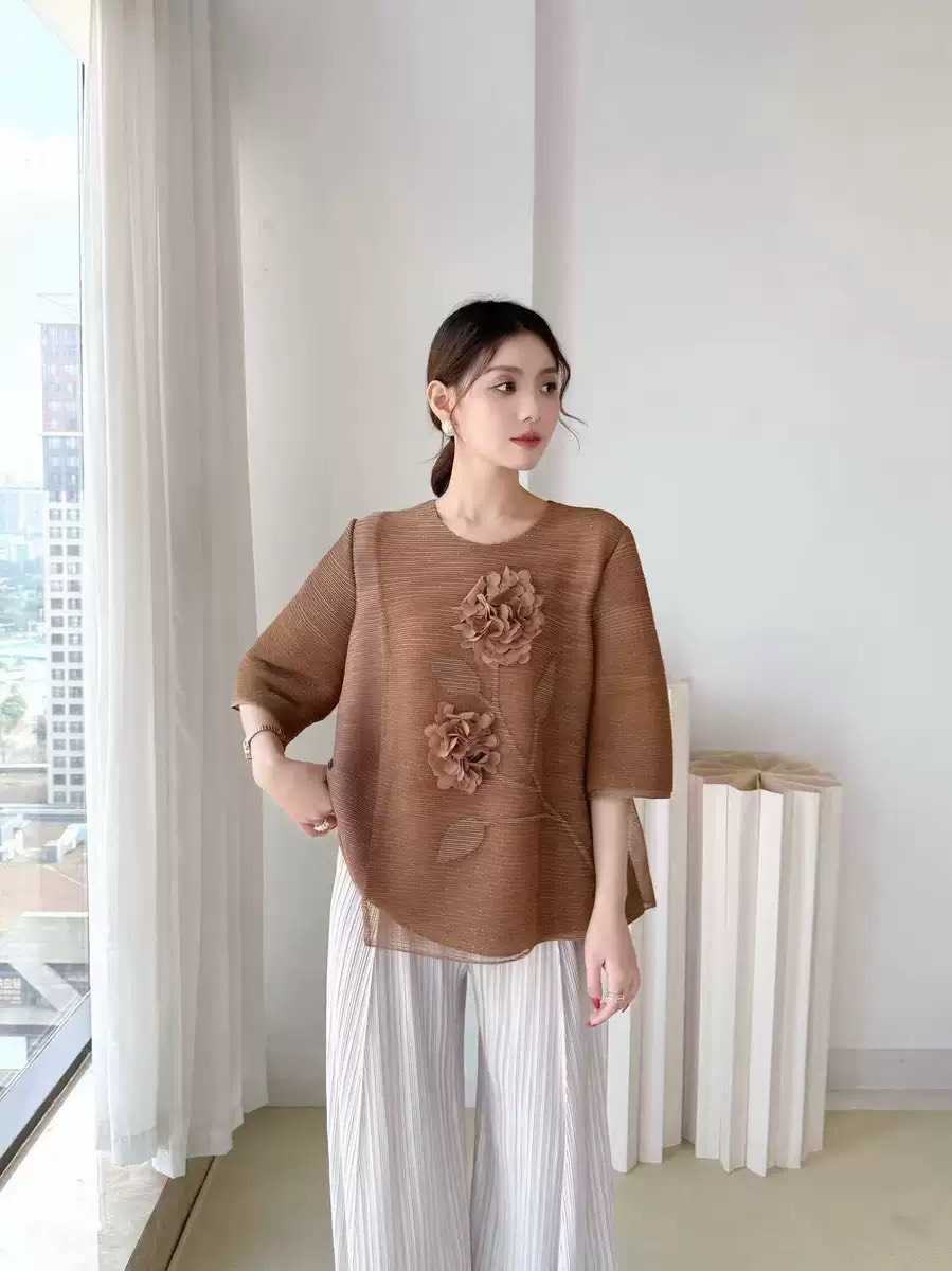 PleatByNisa B66 เสื้ออัดพลีทผ้าพรีเมียม เนื้อผ้าคุณภาพ Polyester100%