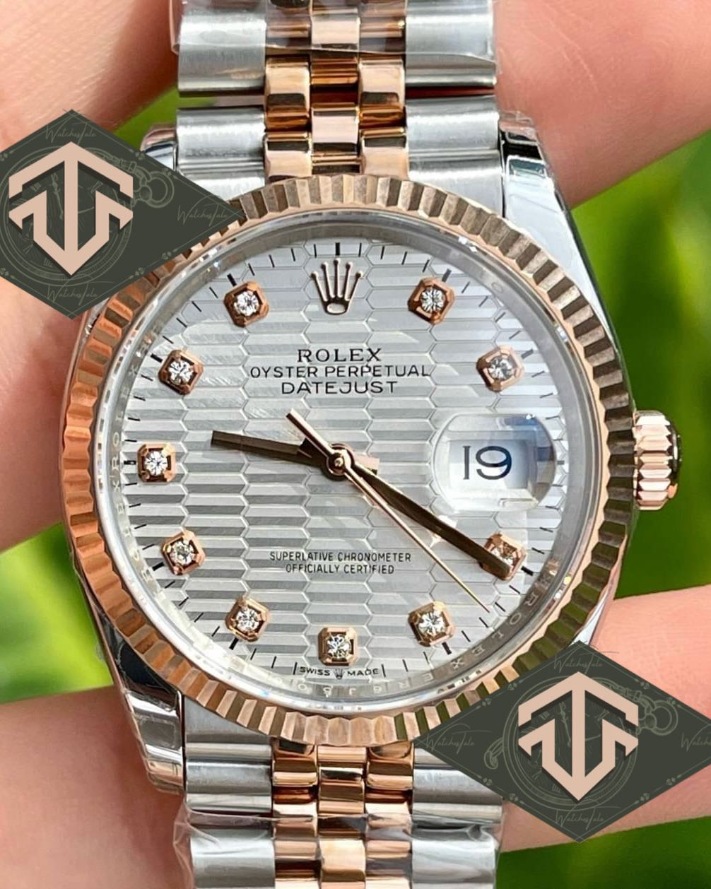 Rolex Datejust Silver Motif 36mm. Twotone Jubilee Ref.126231 EW