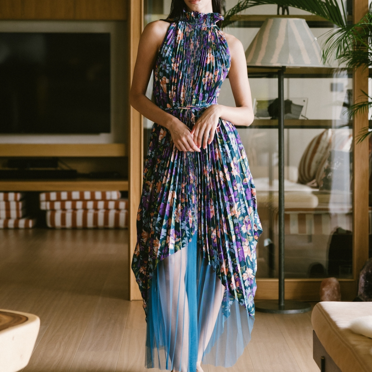 Feather Wallflowers Green tulle dress