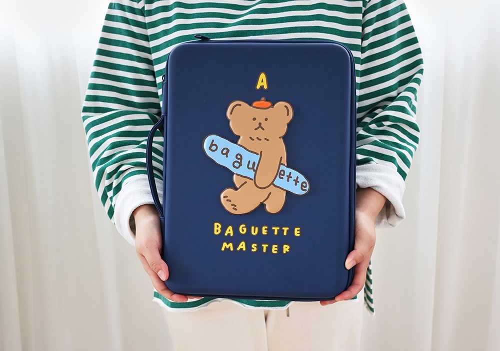 Brunch Brother Baguette Bear EVA Hard Laptop Pouch 13 Inches