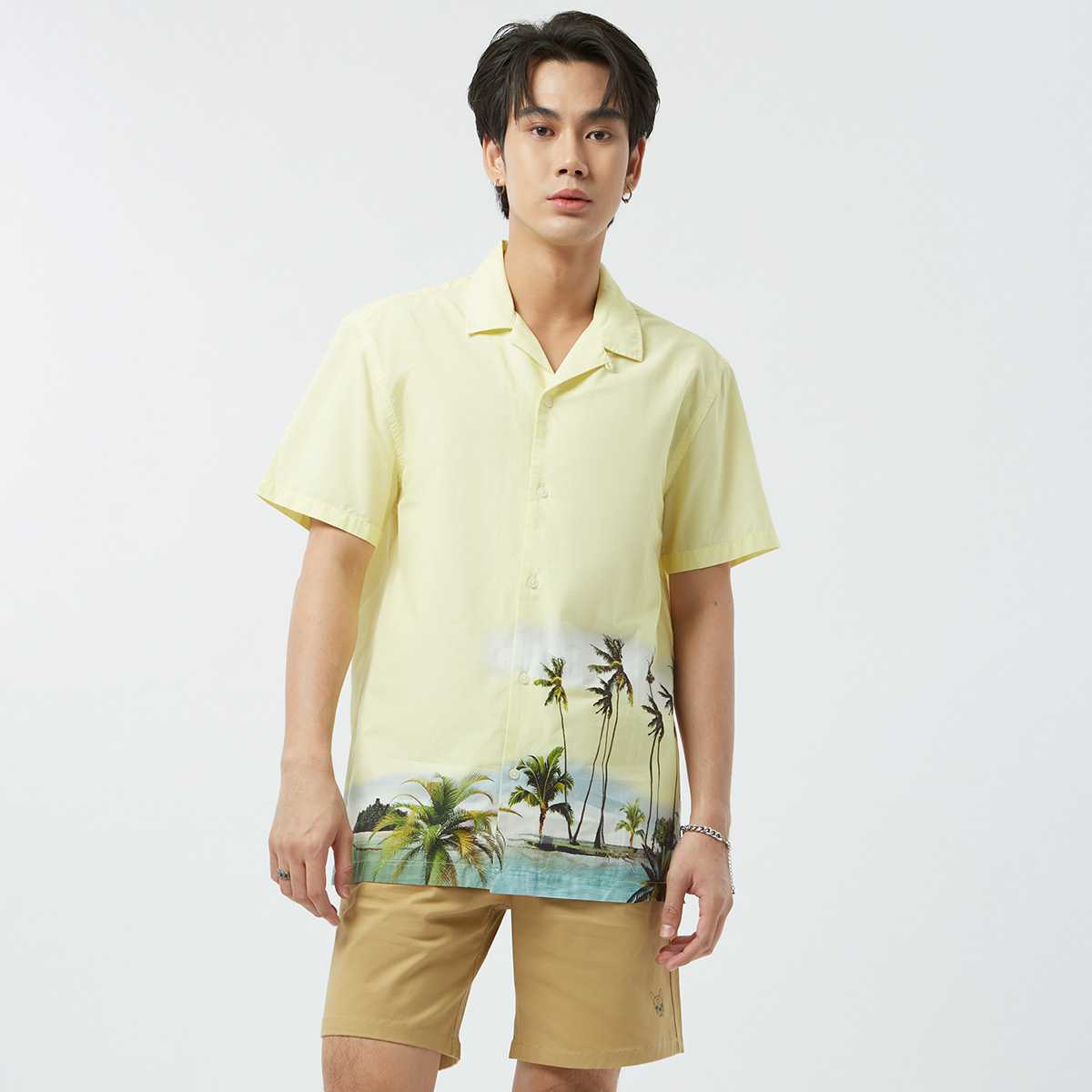 เสื้อเชิ้ตลายทรอปิคอล | Tropical Print Shirt | 03388