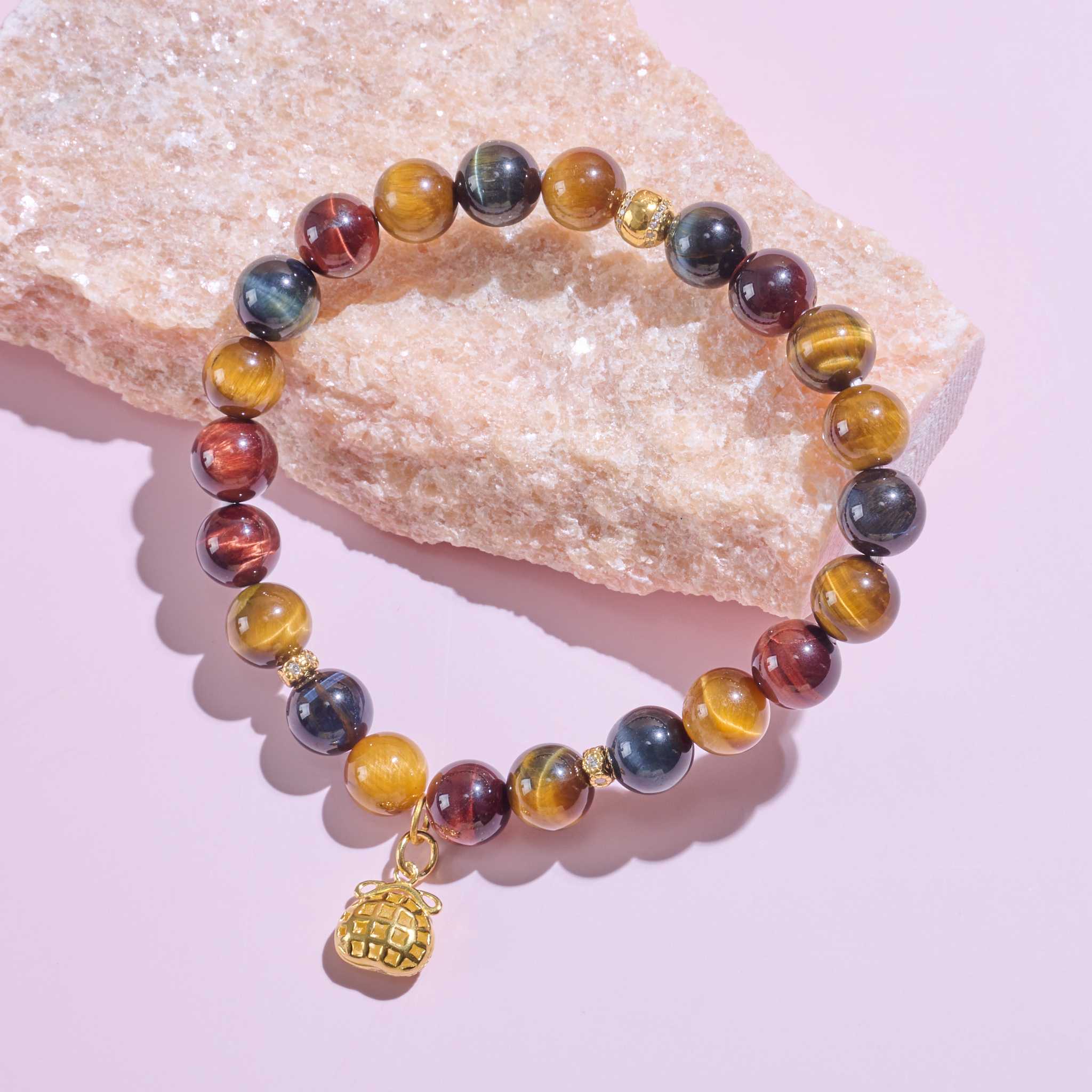 กำไลเสริมความมั่นใจ กระตือรือร้น รวมทุกสีของ tiger eye 🧡💛💙❤️