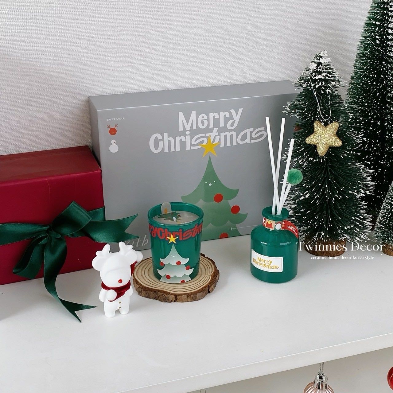 𝑩𝒐𝒙 ก้านไม้หอม 𝑪𝒉𝒓𝒊𝒔𝒕𝒎𝒂𝒔 🧣 ꔛ ꒰ 🦌🛷 ꒱ ✳︎  Twinnies Decor