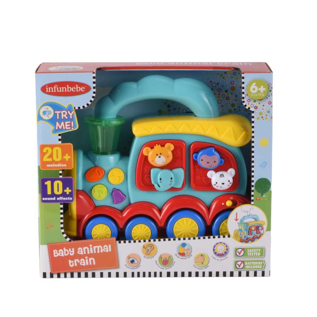 Wel-B x Infunbebe Baby Animal Train (รถไฟดนตรี) - ของเล่นเด็ก รถไฟดนตรี รถไฟสวนสัตว์ รถไฟมีเสียง