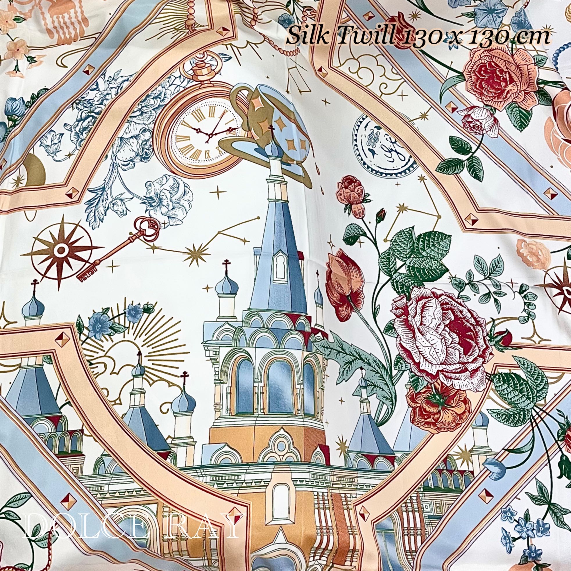 Enchanted Garden Silk Twill ขนาดใหญ่พิเศษ พร้อมแพ็กเกจโปรโมชั่น