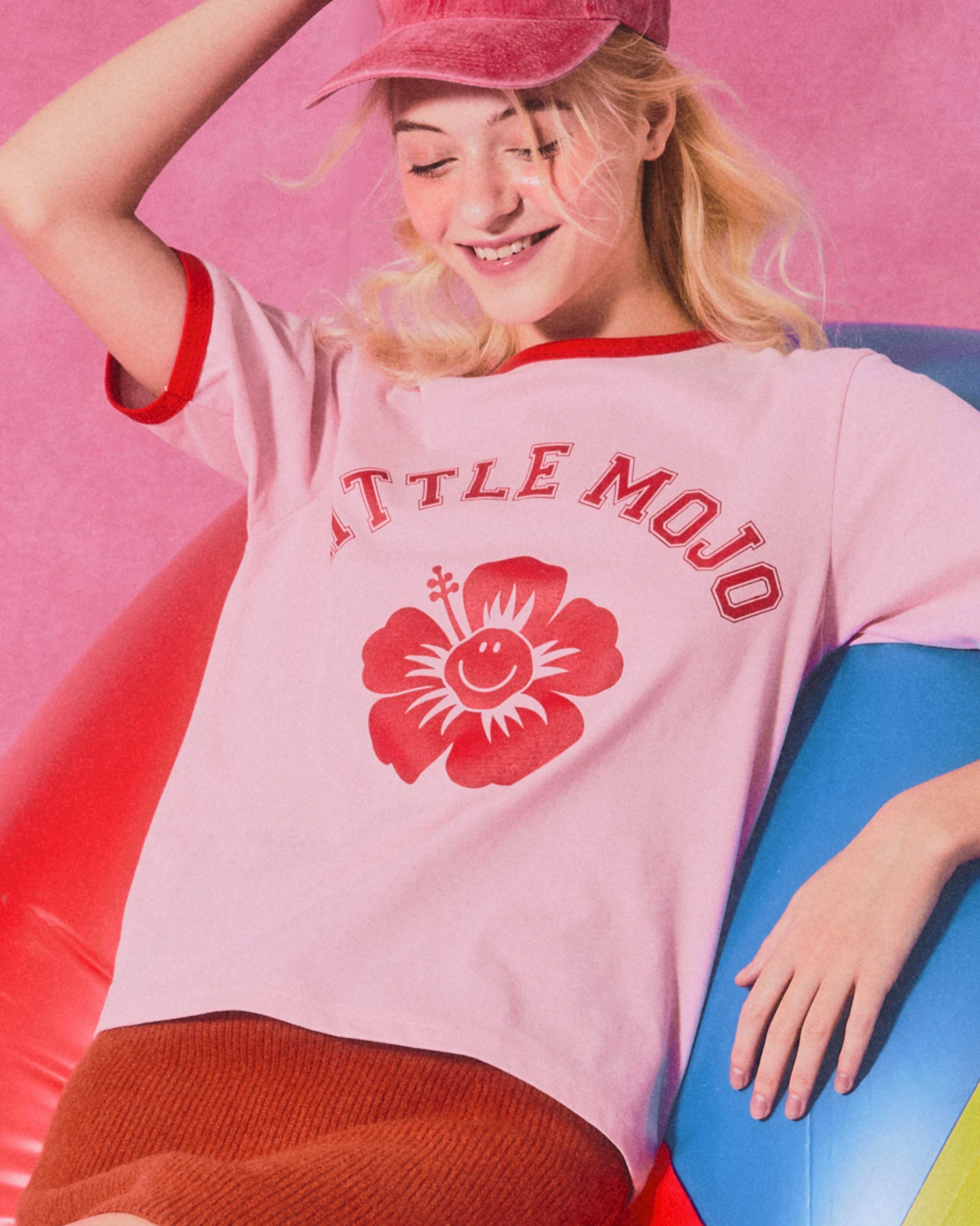 (Look7) Pink Smiley Hibicus Woman Tee