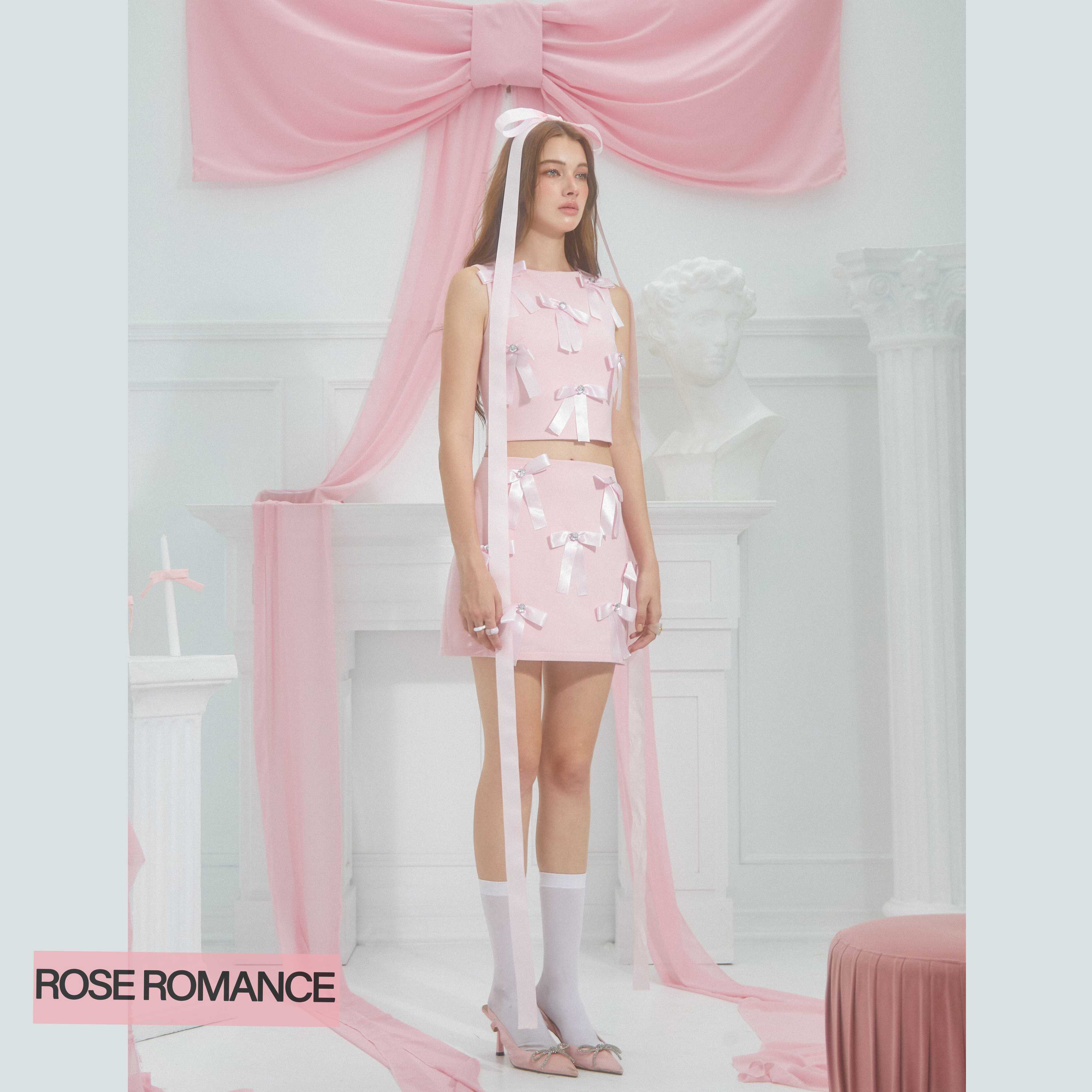 [สินค้าพรีออเดอร์7-10วัน] ROSE BOW SPOT