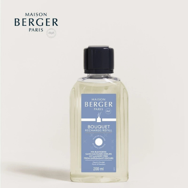 Maison Berger Paris, Soft Clean Scented Bouquet Refill 200ml น้ำหอมเติมก้านกระจาย บ้านหอม ดับกลิ่น