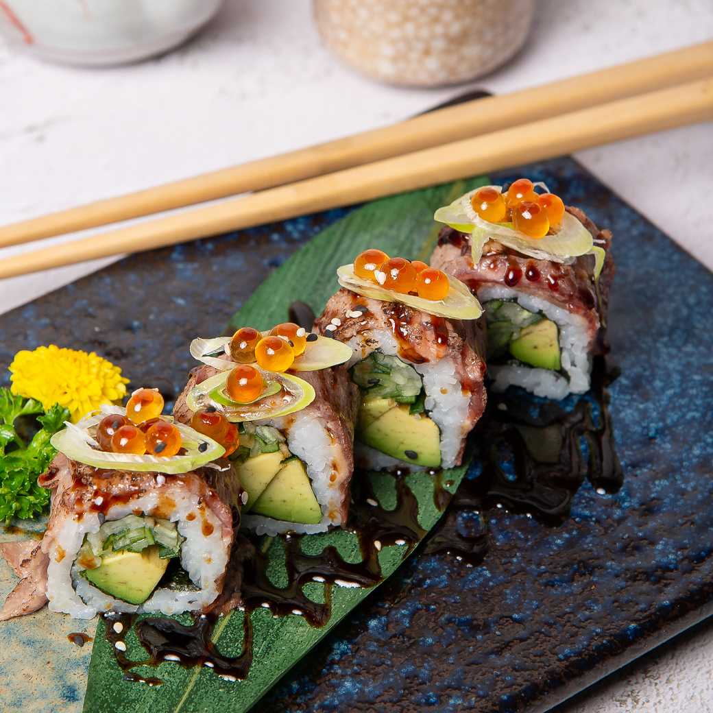 Aussie BeeF Roll  ออสซี่ วากิวโรลHalf 4 ชิ้น