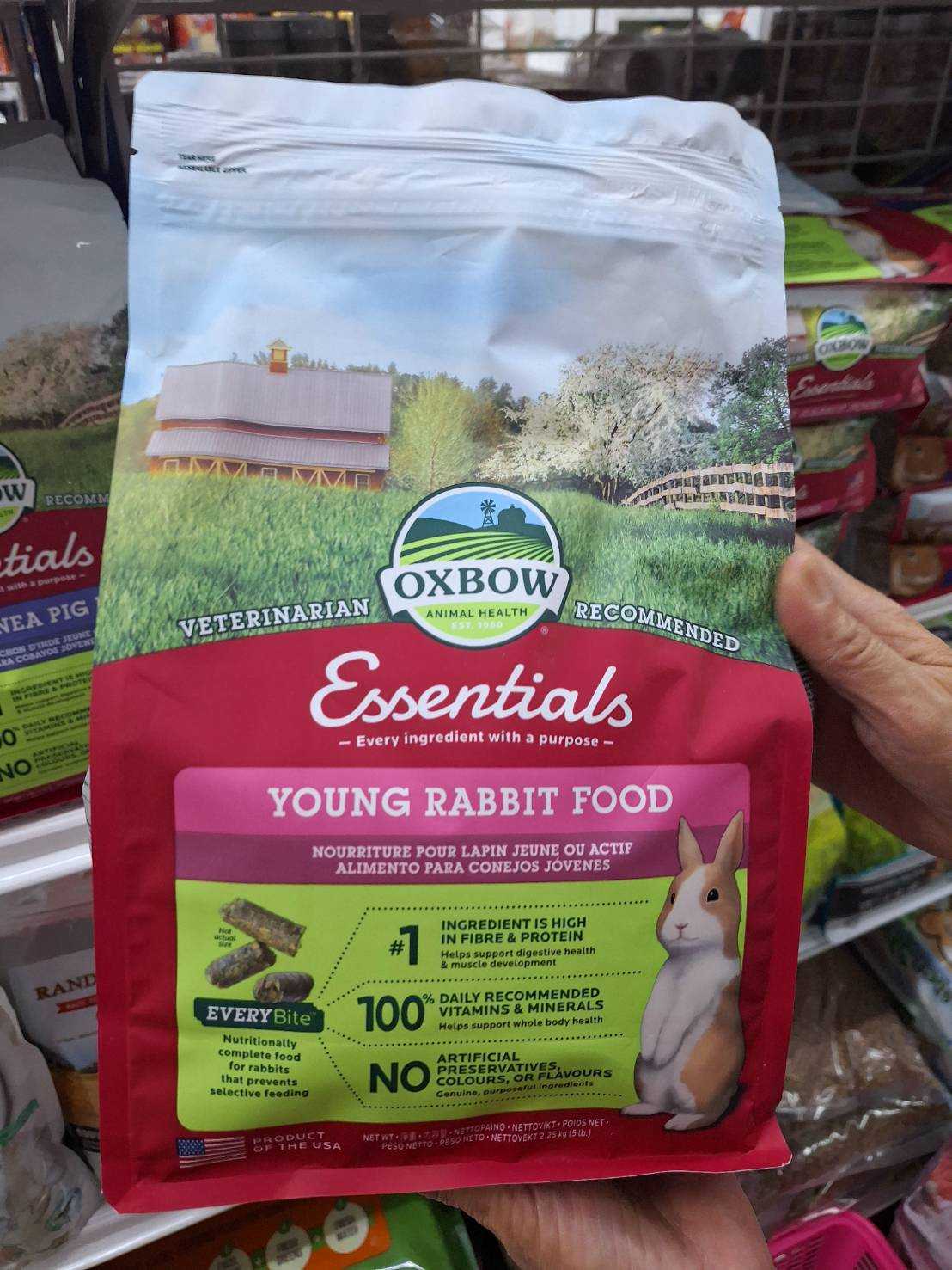 OXBOW Essential Rabbit Food อาหารเม็ดกระต่าย เด็ก กระต่ายโต 2.2กก.
