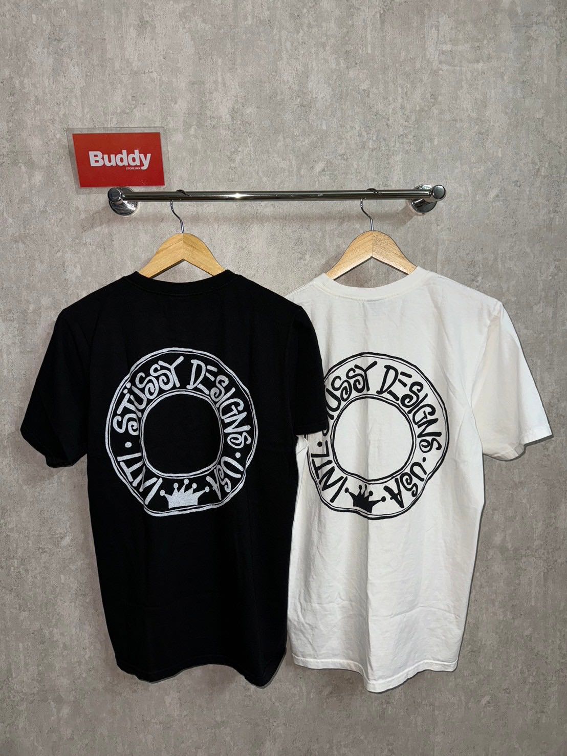 Stussy Buana Tee (Pigment Dyed Black/Pigment Dyed White)