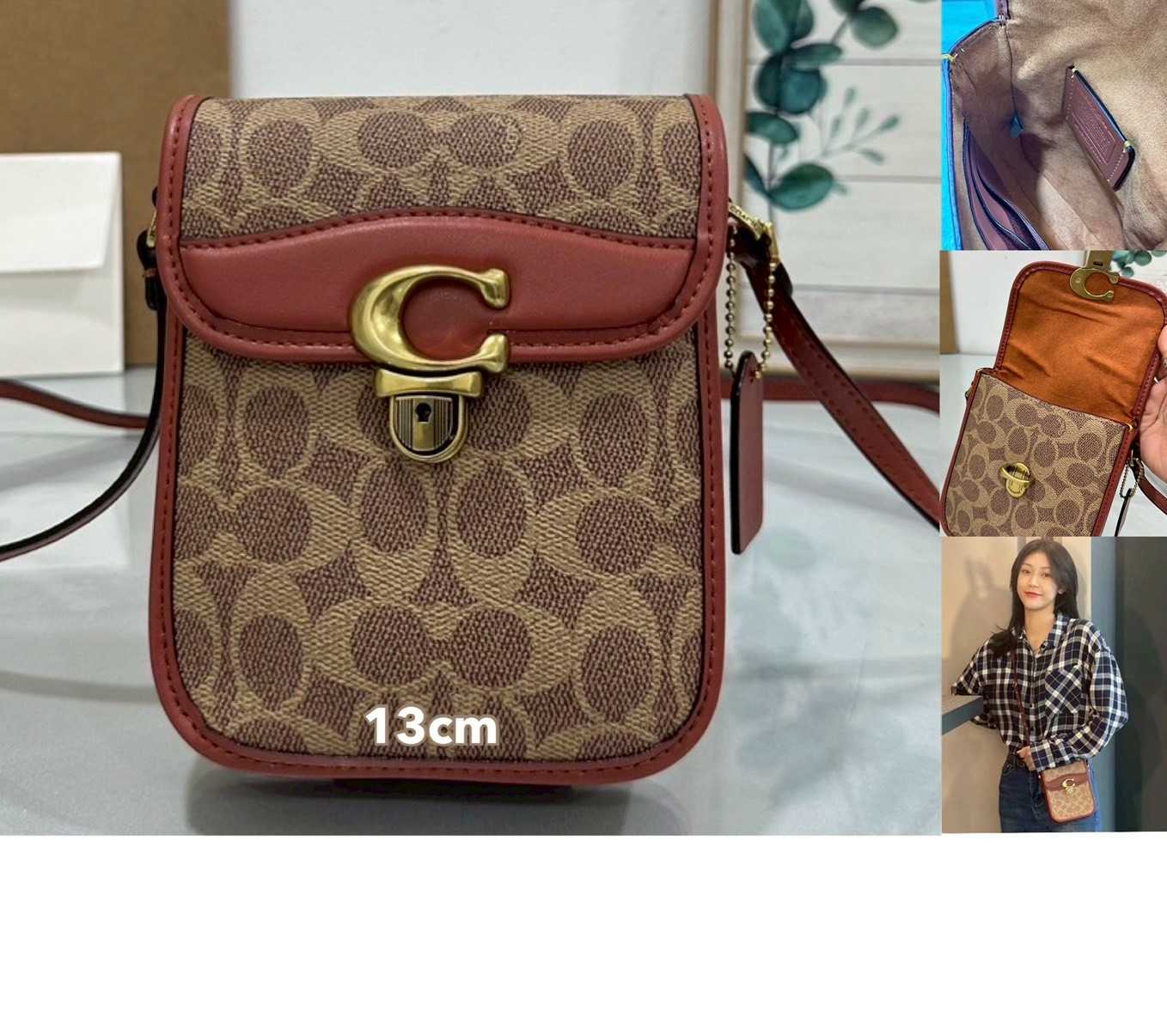 กระเป๋าสะพายพาดลำตัวใบเล็ก Coach C8484