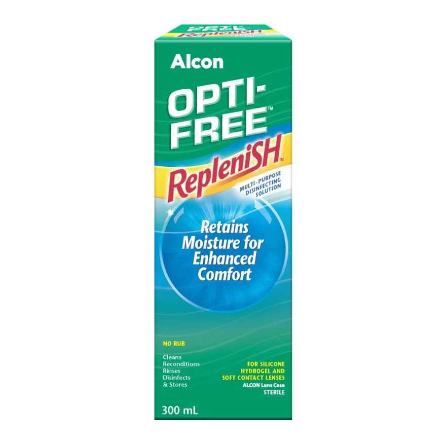 น้ำยาทำความสะอาดคอนแทคเลนส์ OPTI-FREE REPLENISH ออฟติฟรี รีเพลนิช 300 มล.