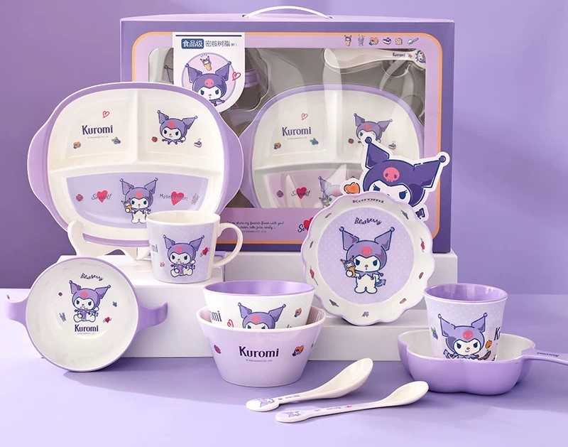 Preorder12-18วัน-(วัสดุเมลามีน เกรดอาหาร) ลิขสิทธิ์แท้ เซ็ททานอาหารคุโรมิ