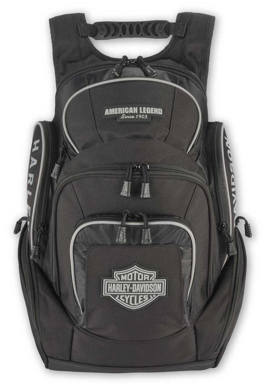 Harley-Davidson® Rugged High-Density Polyester 'Legend' Backpack - Black