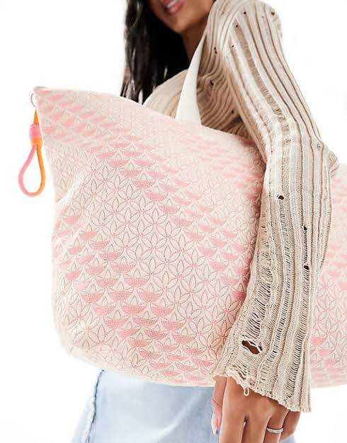 Adidas Shopping Bag สีชมพู