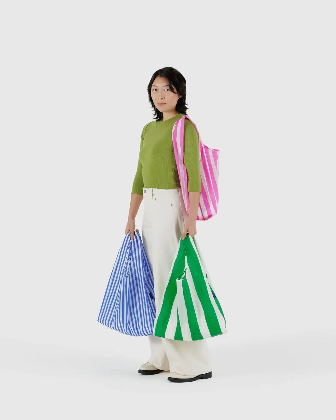 BAGGU Standard Set of 3 - Painted stripe
