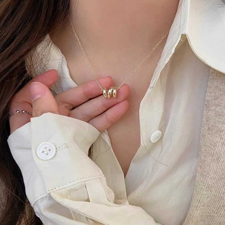 [พร้อมส่ง] ⛓️🩶✨ สร้อยคอสีเงิน/สีทอง พร้อมจี้มินิมอล น่ารักมากๆ | QG028