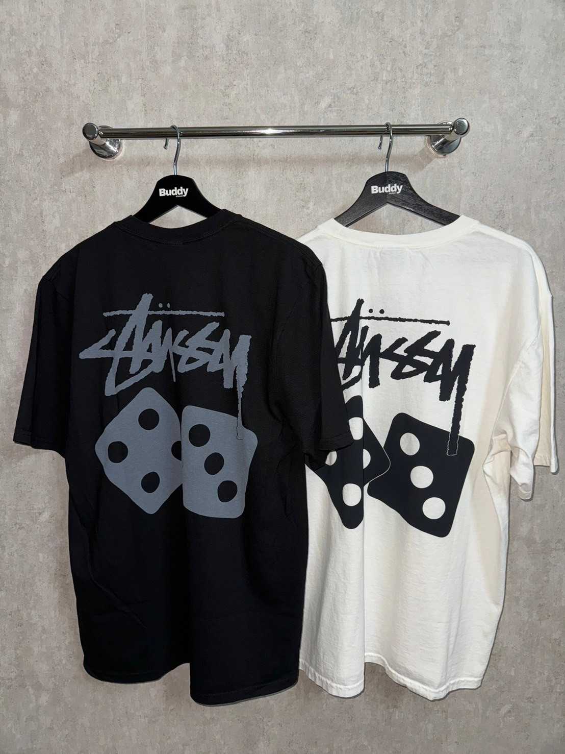 STUSSY DICE TEE PIGMENT DYED (Black/Natural)