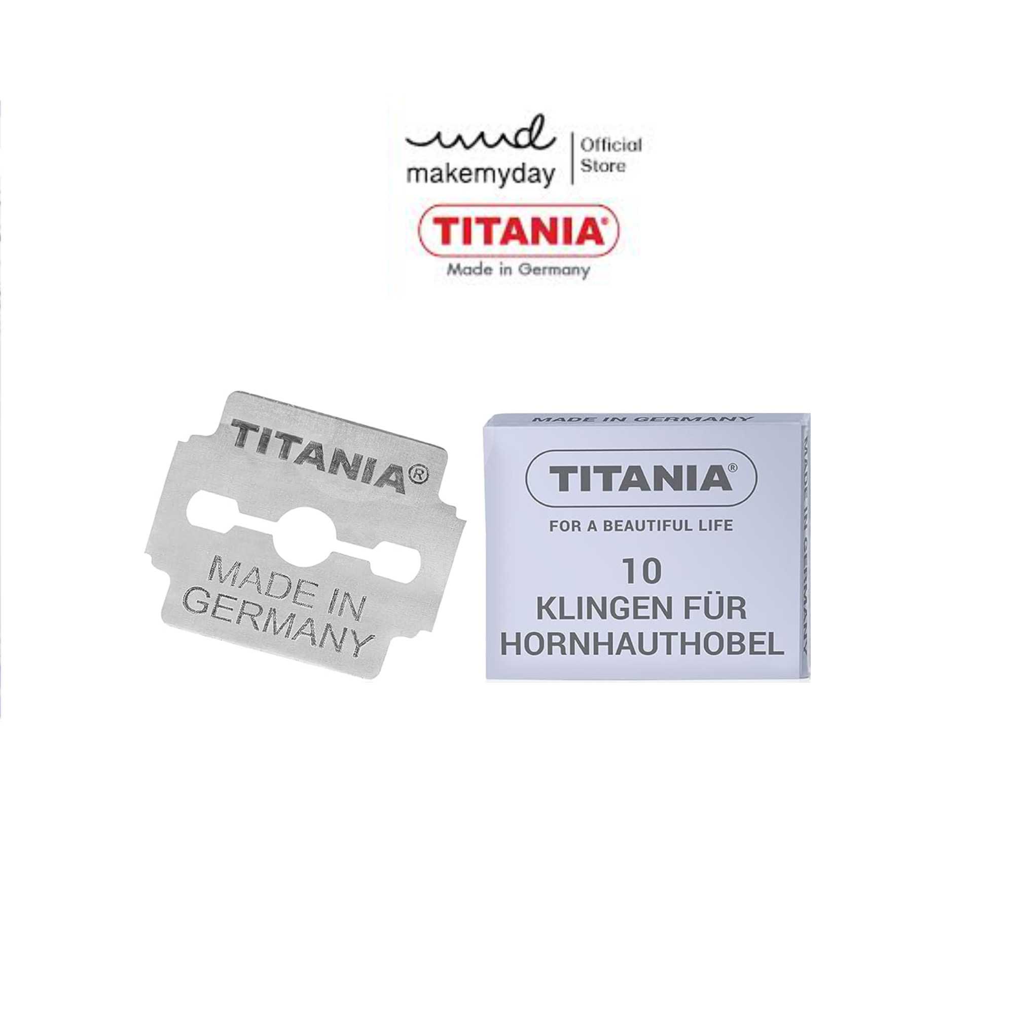 TITANIA ใบมีดโกน ที่ขูดเท้า นำเข้าจากเยอรมัน ( 1กล่องบรรจุ 10 ชิ้น)