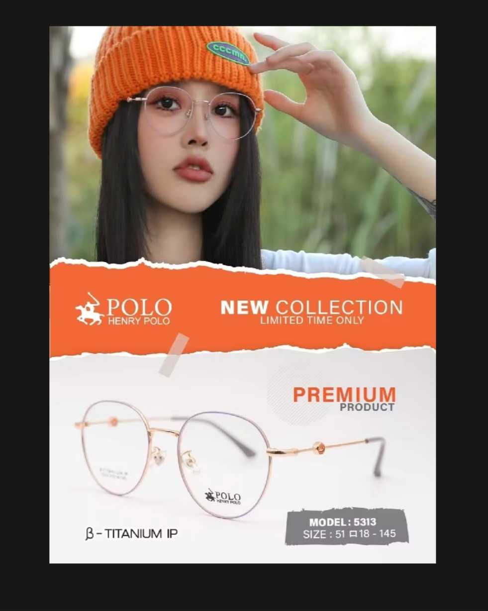 V8 NA45 ((5313))ตัดแว่นสายตา กรอบแว่นPOLO3513 หน้าแว่นกว้าง140mm ไทเทเนียม100%สำหรับตัดประกอบแว่น