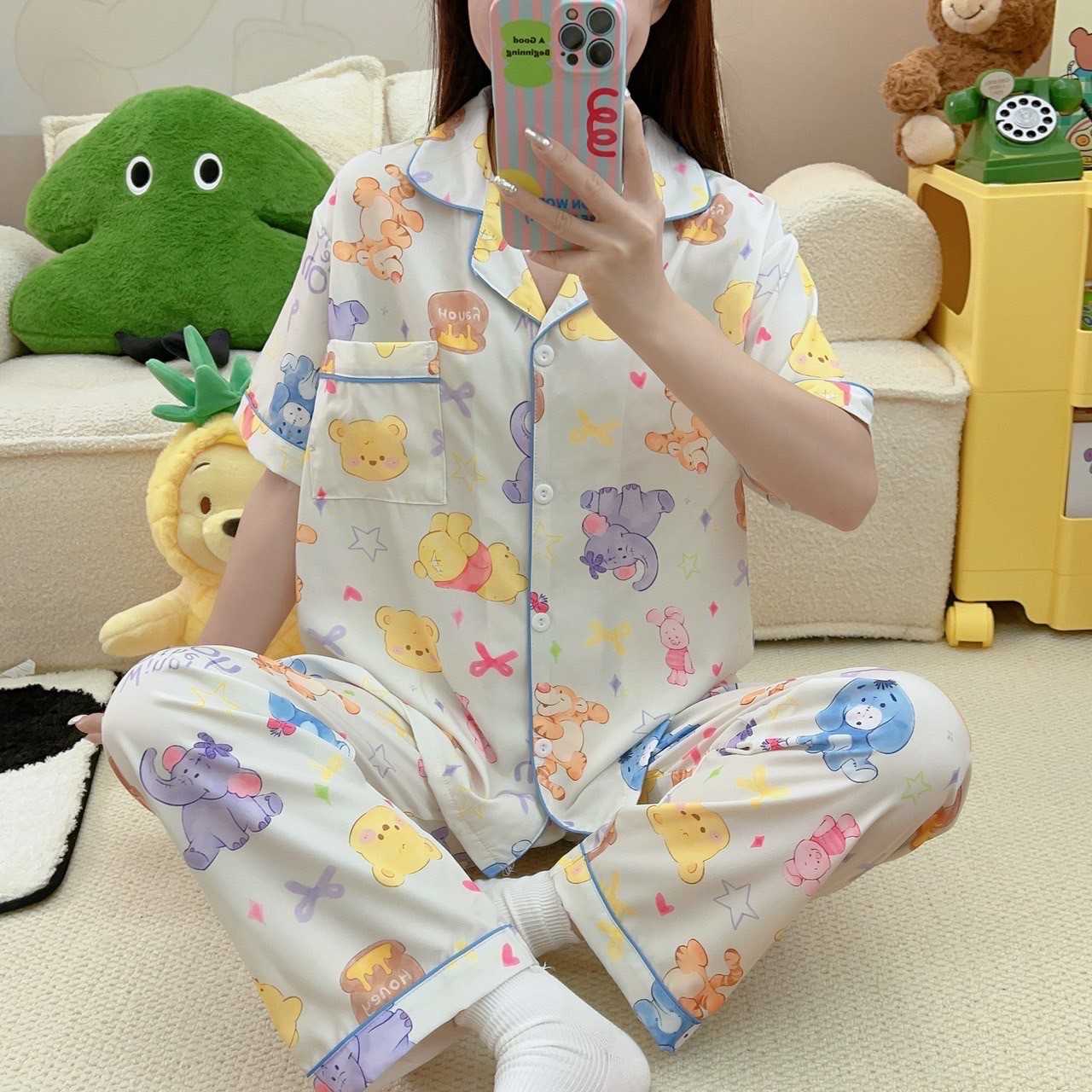 Winnie the pooh งานไหมอิตาลี่พรีเมี่ยม