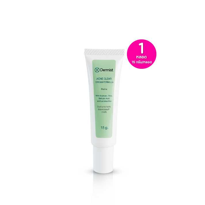Dermist Acne Cream Formula เดอร์มิสท์ ครีม ขนาด 15 กรัม จำนวน 1 หลอด 320940