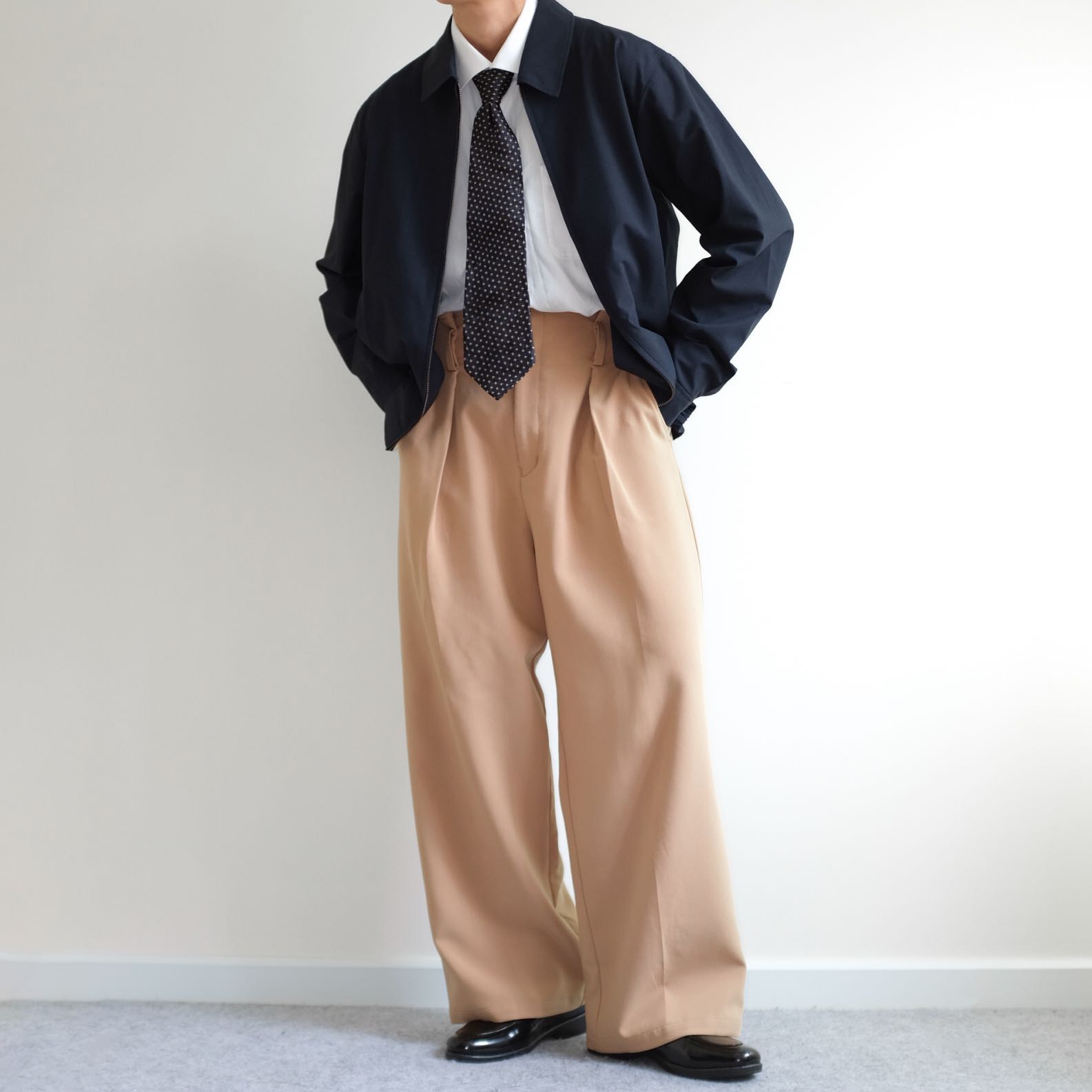 SELKEYS Relaxed Straight Oversized Wide Legs Pants 