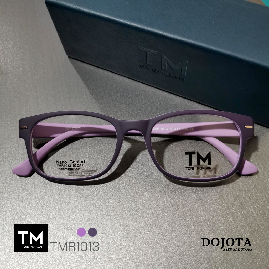 กรอบแว่นตาผู้หญิง Toni Morgan รุ่น TMR1013 สีม่วง น้ำหนักเบา บิดงอได้