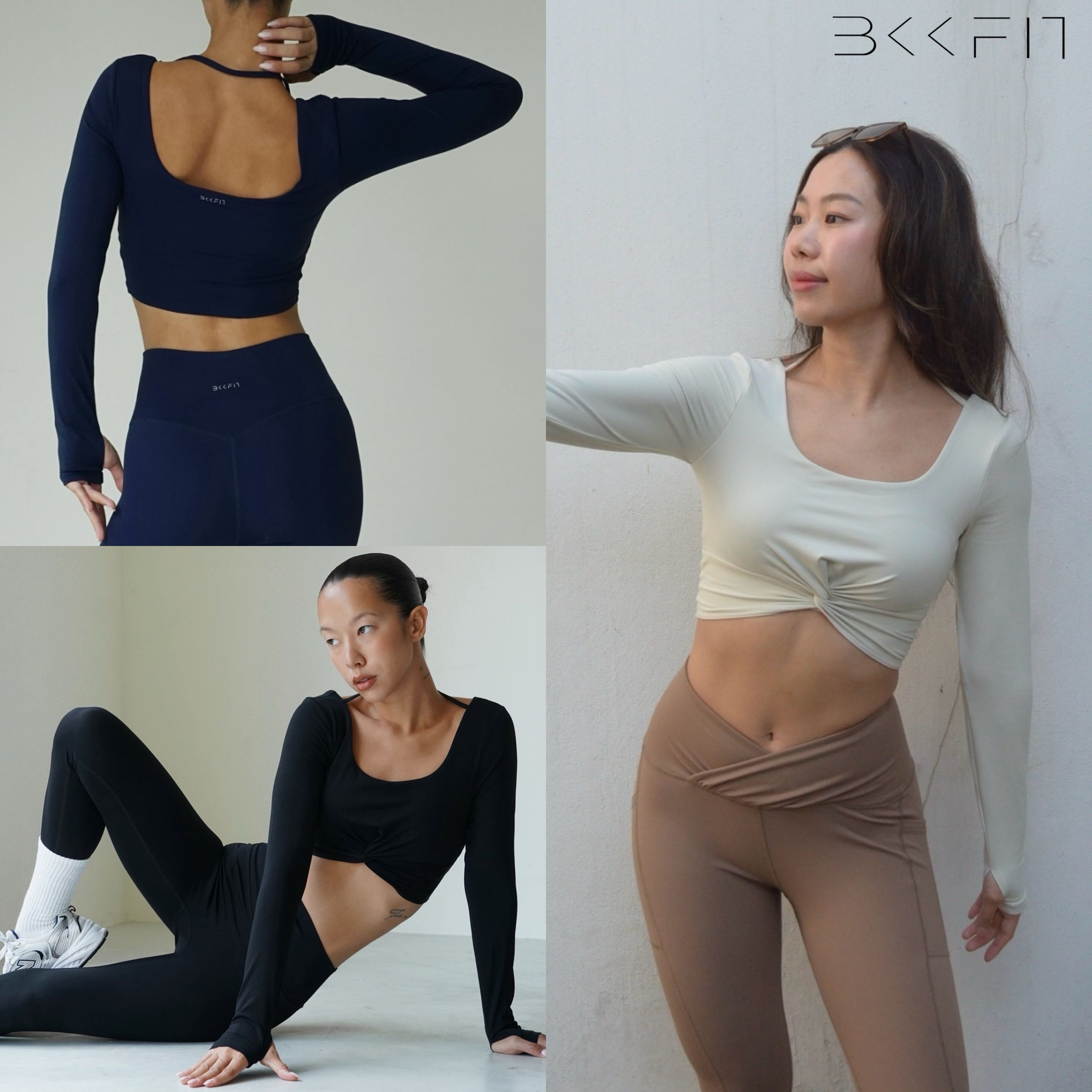 BKKFit Everyday Pilates Top เสื้อทอปแขนยาว บราในตัว