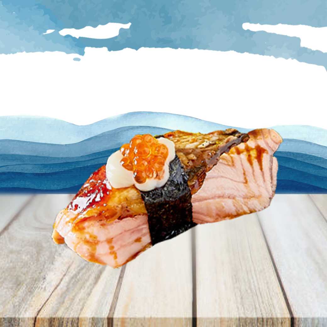 Salmon Top Unagi Nigiri	ข้าวปั้นแซลมอน ท๊อปปลาไหลญี่ปุ่น