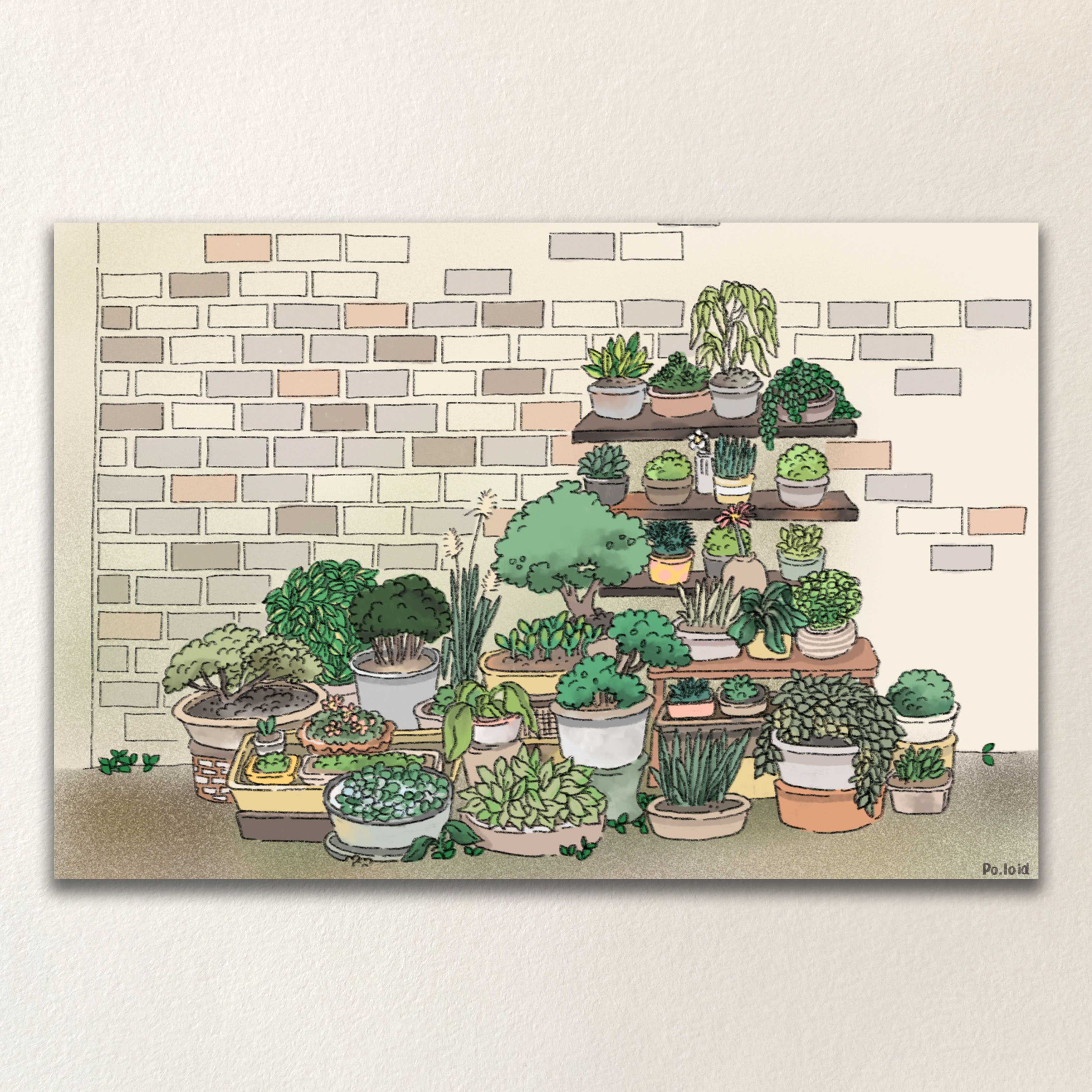 Tiny garden postcard