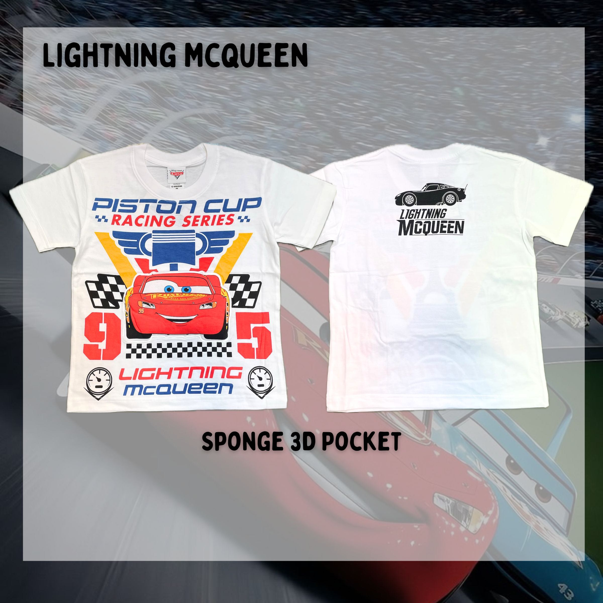 Lightning McQueen Piston Cup 3D T-shirt White Size L