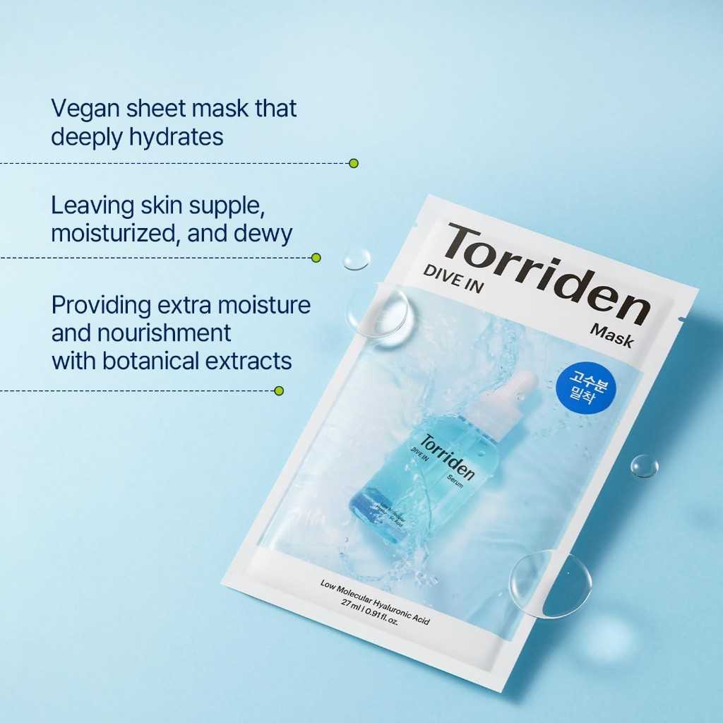 Torriden DIVE-IN LOW MOLECULAR HVALURONIC ACID MASK 1EA