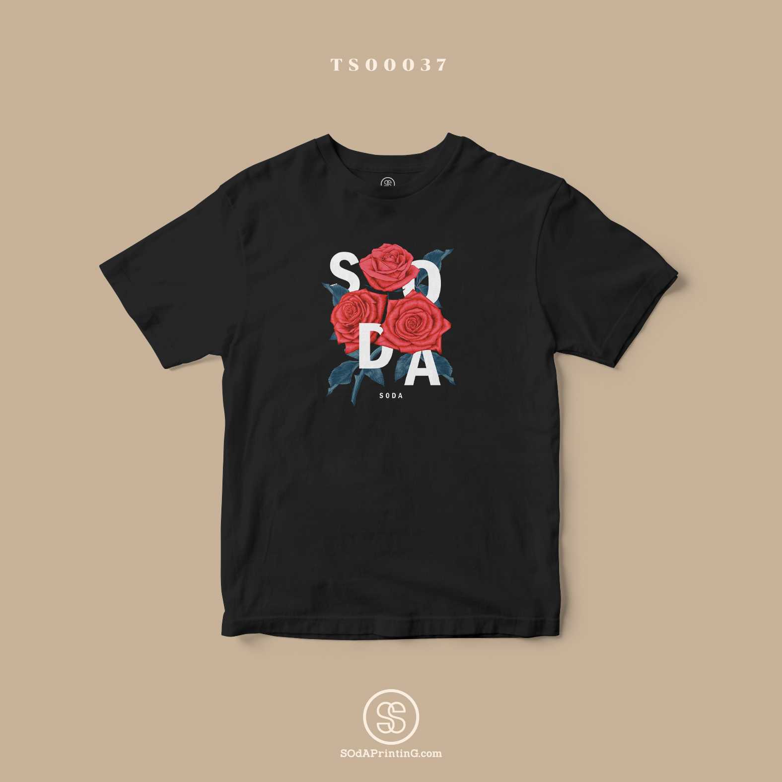 เสื้อ SOdA Rose สีดำ #SOdAtee TSA00037