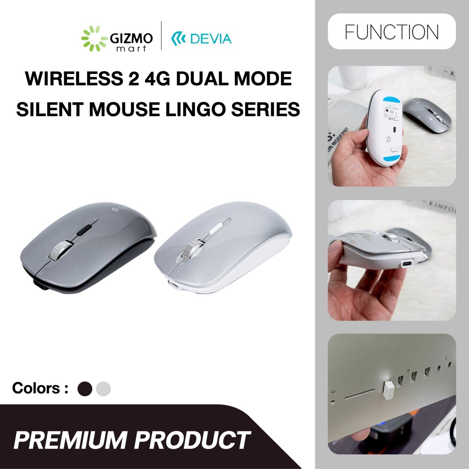 Devia Lingo Series Wireless+2.4G Dual Mode Silent Mouse เมาส์ไร้สาย รุ่น EL245