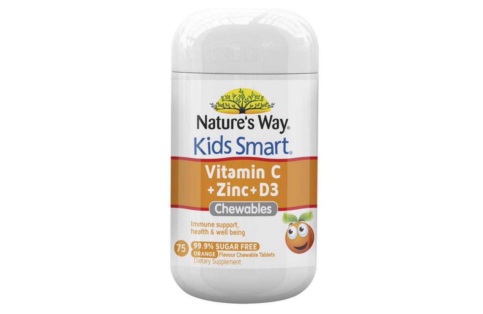 วิตามิน Nature’s way kid  vintamin C + Zinc + D3 สำหรับเด็ก