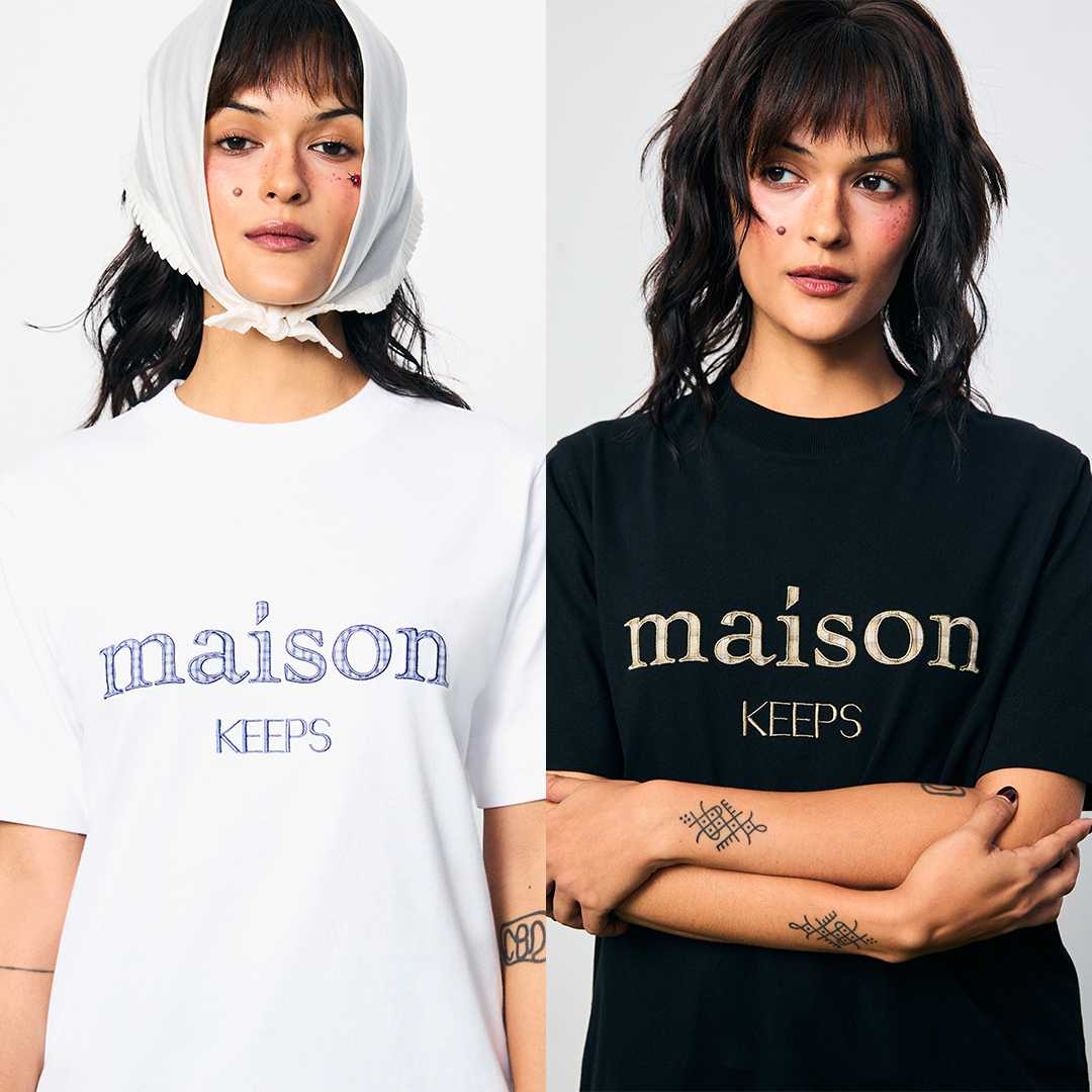 maison KEEPS | The Standard Original Plaid Logo Tee | เสื้อยืด | มี 2 Size อก 38'' และอก 42''