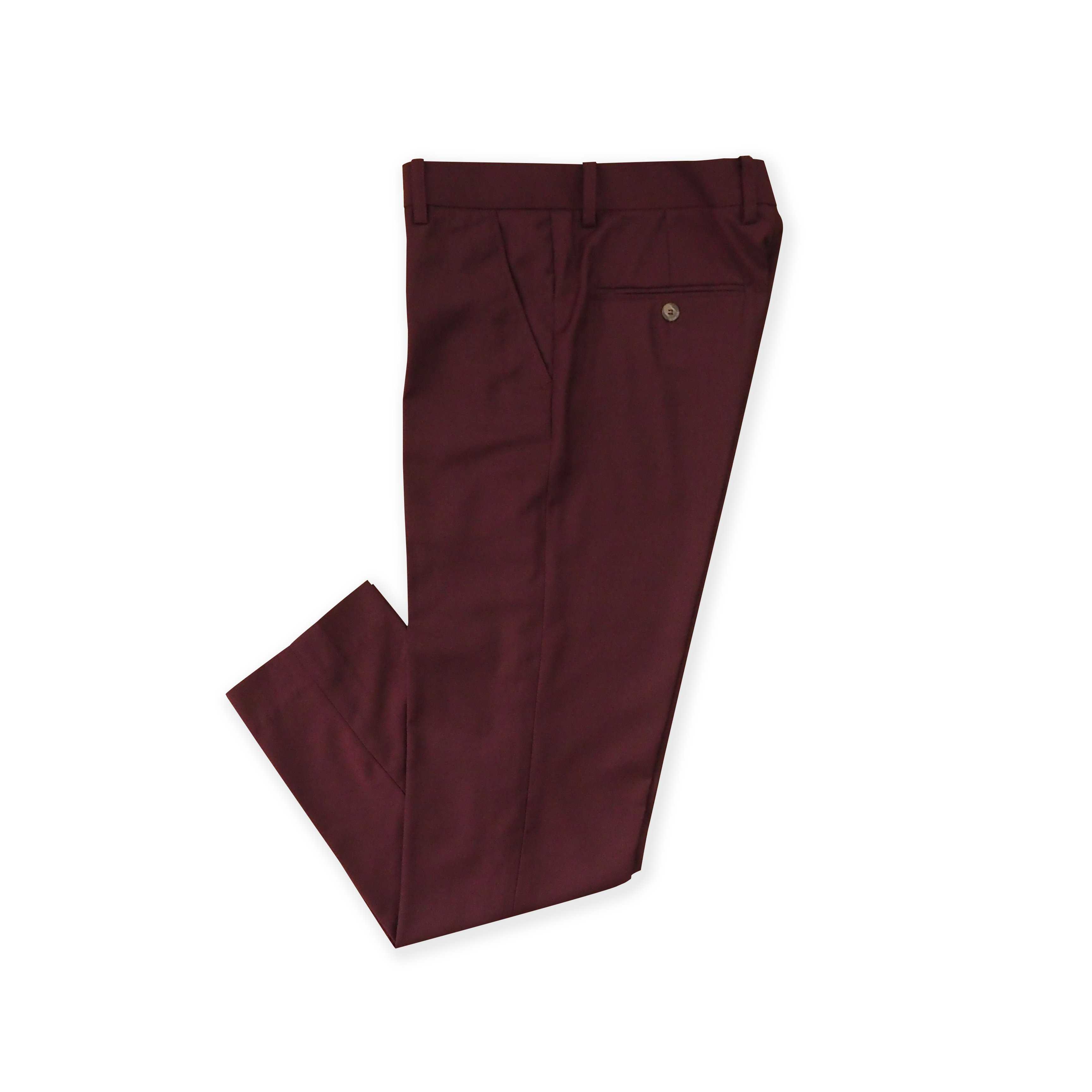 ITALIAN WOOL PANTS - MAROON