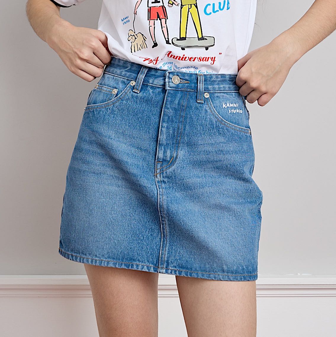 MABEL DENIM SKIRT กระโปรงยีนต์สั้น