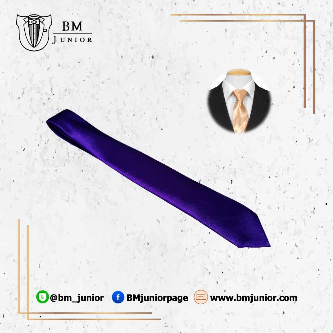 เนคไทด์ ผูกเอง สีม่วง | Purple Necktie