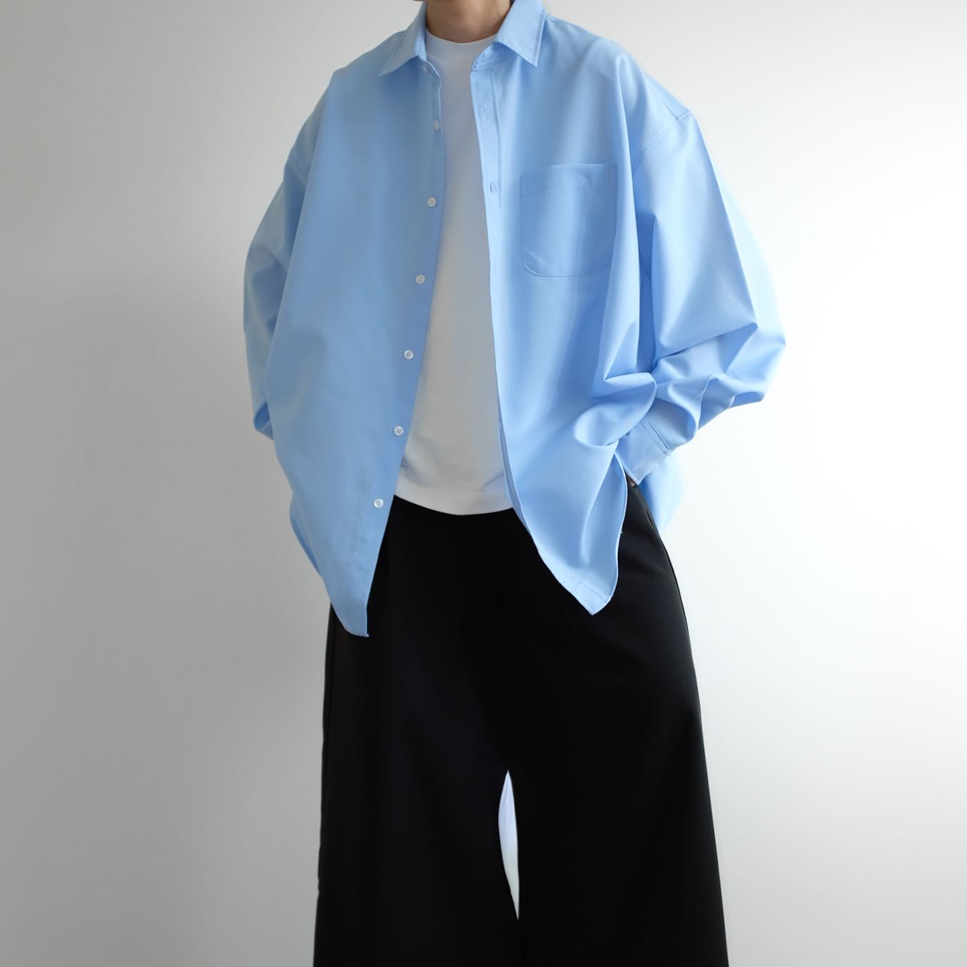 By MONO  Made in Korea Poly Cotton Oversized Loosely Big Shirts