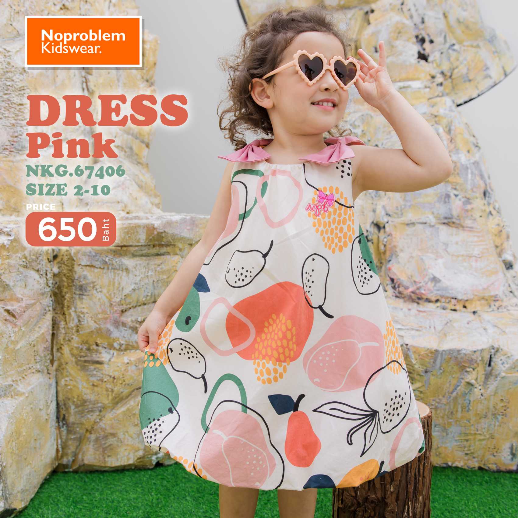 New Mini Dress ชุดเดรสเด็กผู้หญิง  NKG.67406 - by.Noproblem Kidswaer
