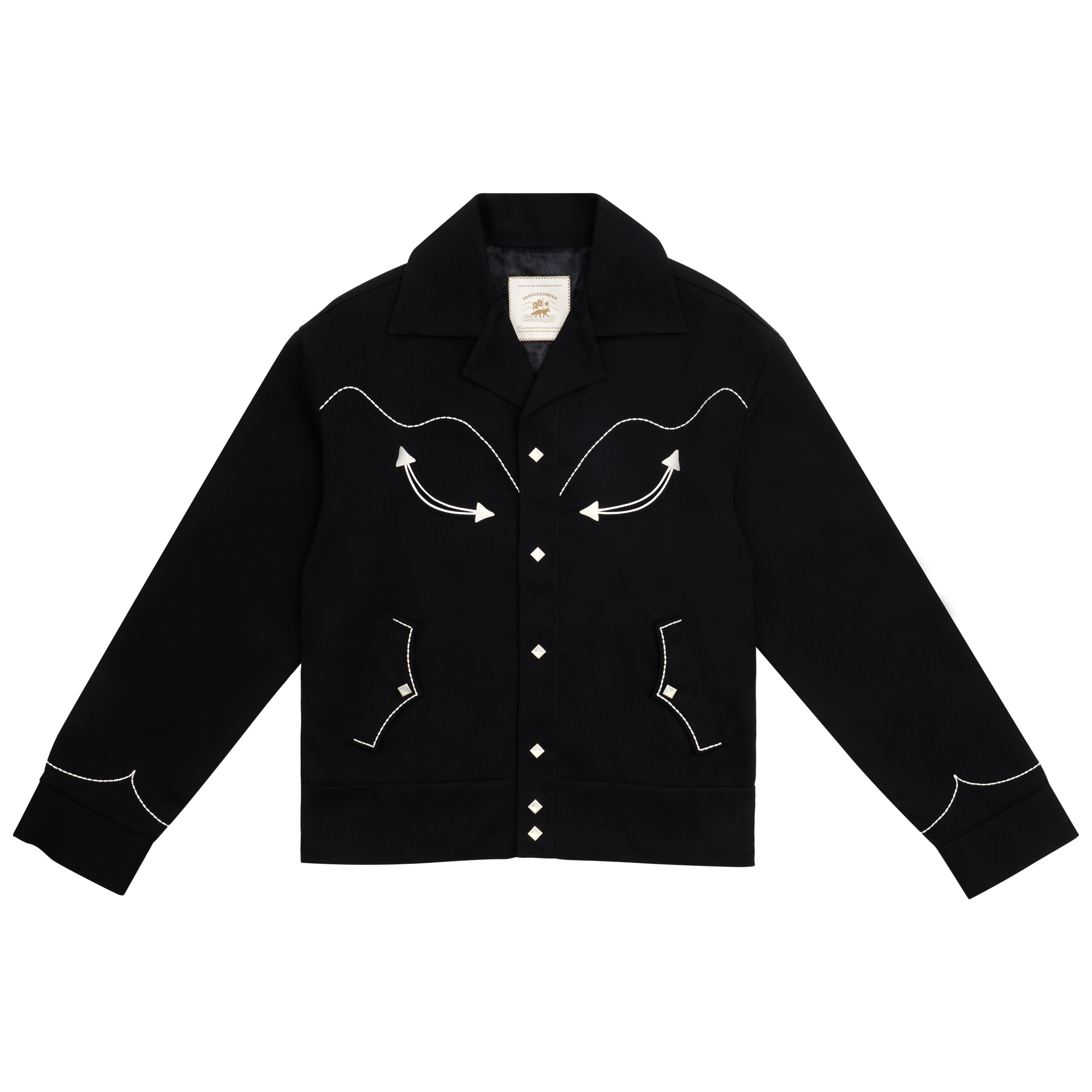 FEARLESSNESS RIDING BLACK WESTERN JACKET