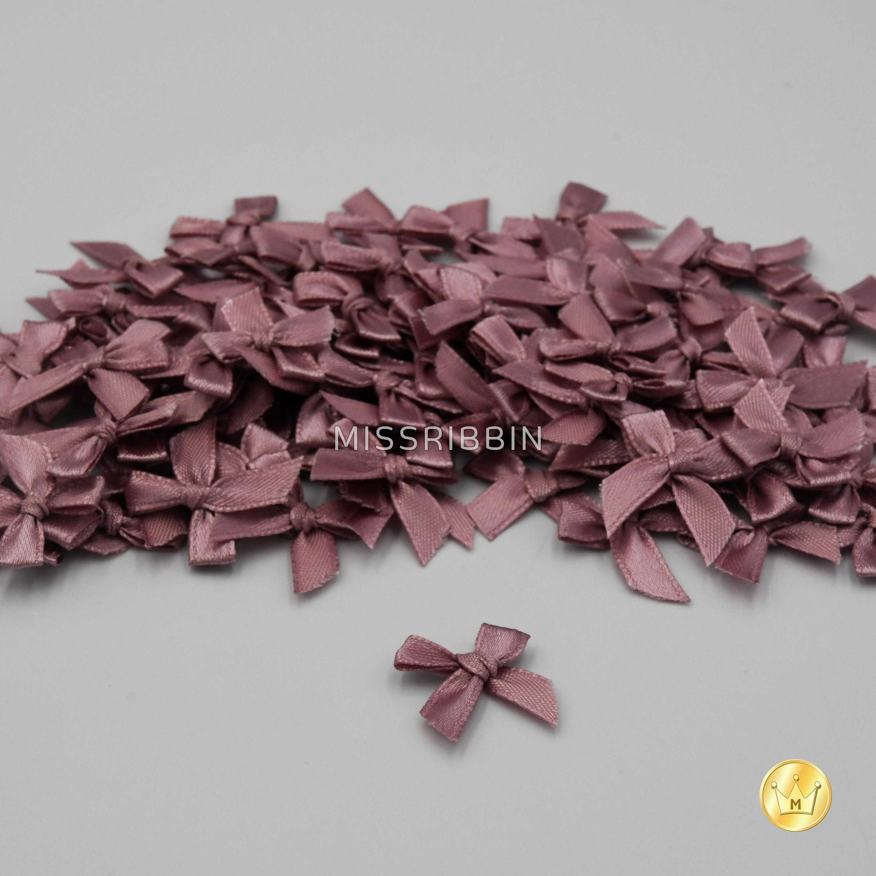 โบว์จิ๋วแบบผูก ขนาด 7/13มม (สี212) แพ็ค 100ชิ้น