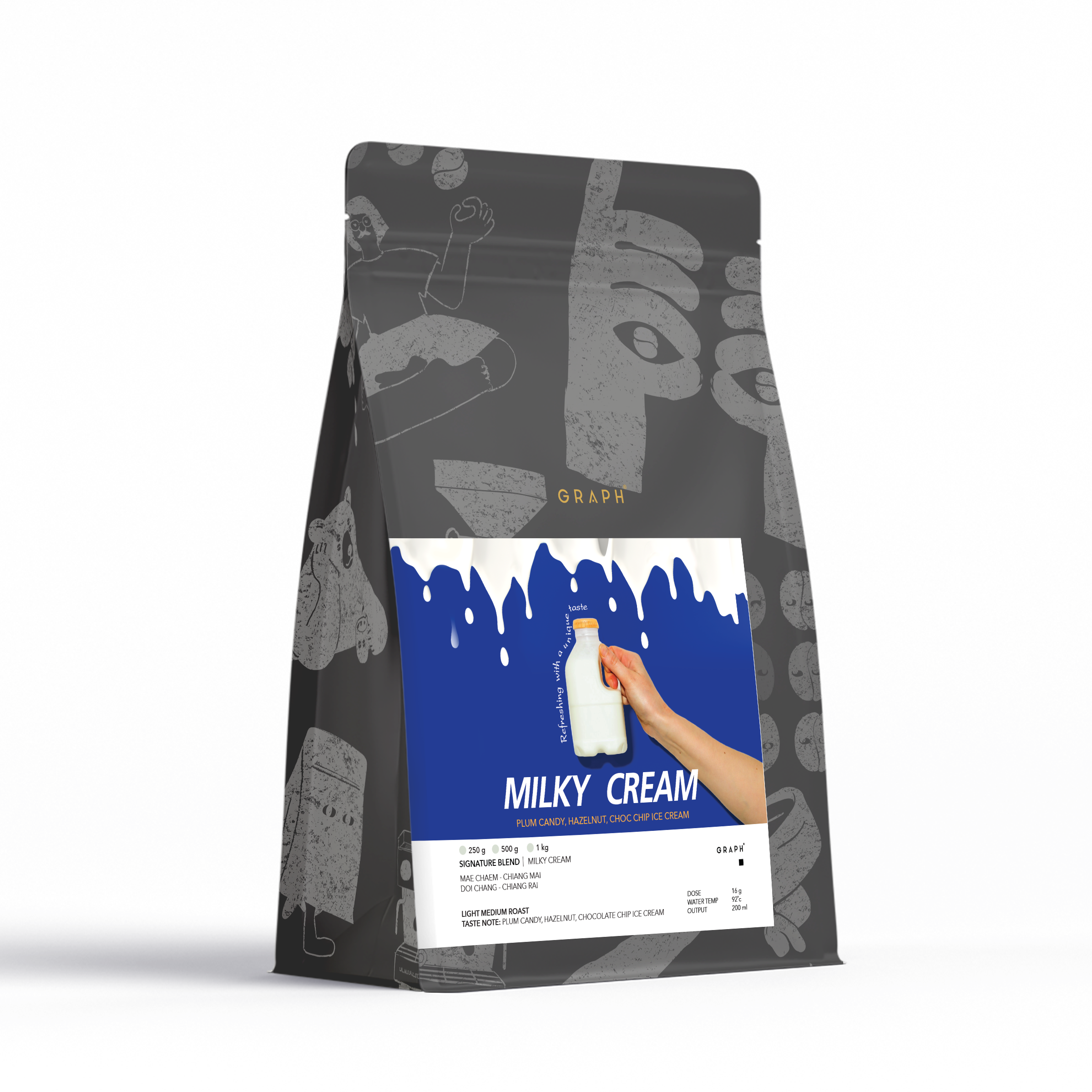 GRAPH | เมล็ดกาแฟ SIGNATURE BLEND - VARIETY MOOD SET - MILKY CREAM